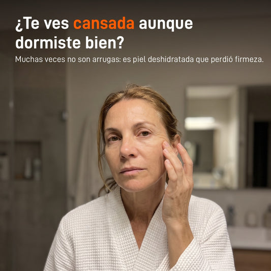 ¿Te ves cansada aunque dormiste bien? Piel deshidratada que perdió firmeza