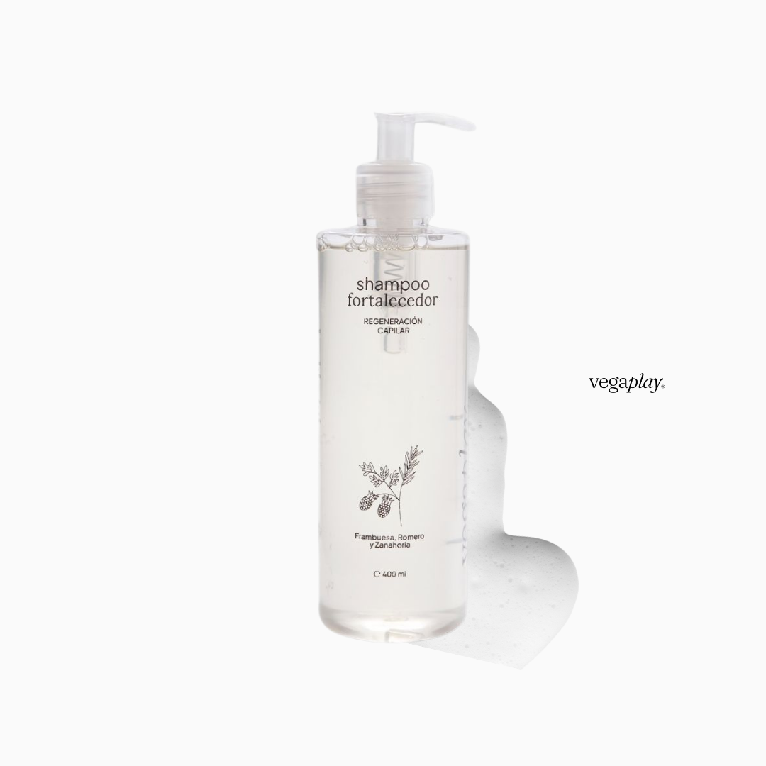 VEGAPLAY ® SHAMPOO FORTALECEDOR - Frambuesa, Romero y Zanahoria