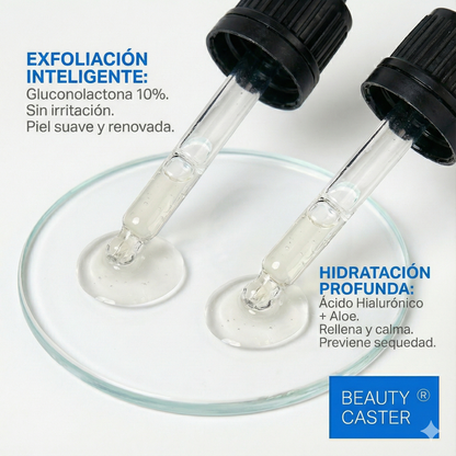 KIT BEAUTYCASTER® CHAU MAL OLOR + CLARIDAD SUAVE (Gluconolactona + Ácido Hialurónico)
