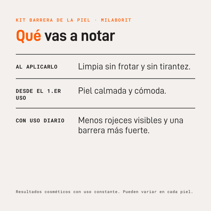 Qué vas a notar con el Kit Barrera de la Piel
