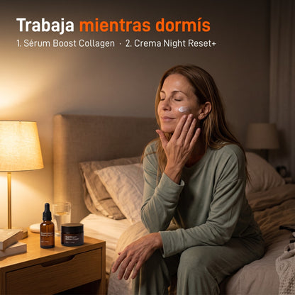 Rutina de noche: sérum y crema mientras dormís