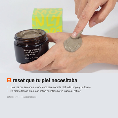 Energy + Detox Mask Milaborit - manos arcilla