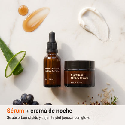 Sérum y crema de noche: se absorben rápido y dejan la piel jugosa