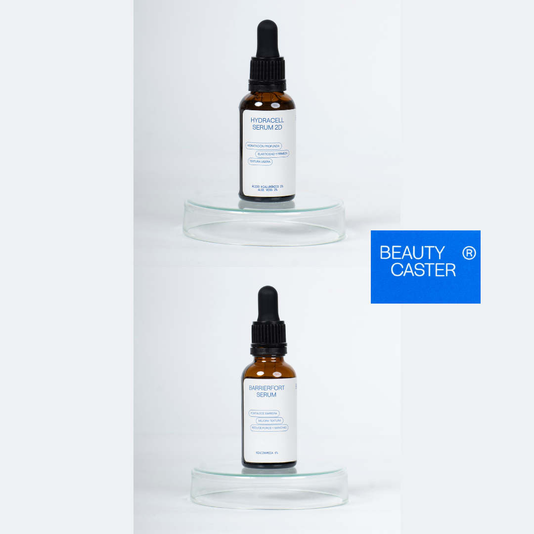 KIT BEAUTYCASTER ® TRATAMIENTO ARRUGAS Y GLOW – CON NIACINAMIDA + ÁCIDO HIALURÓNICO 2D