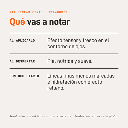 Qué vas a notar con el Kit Líneas Finas