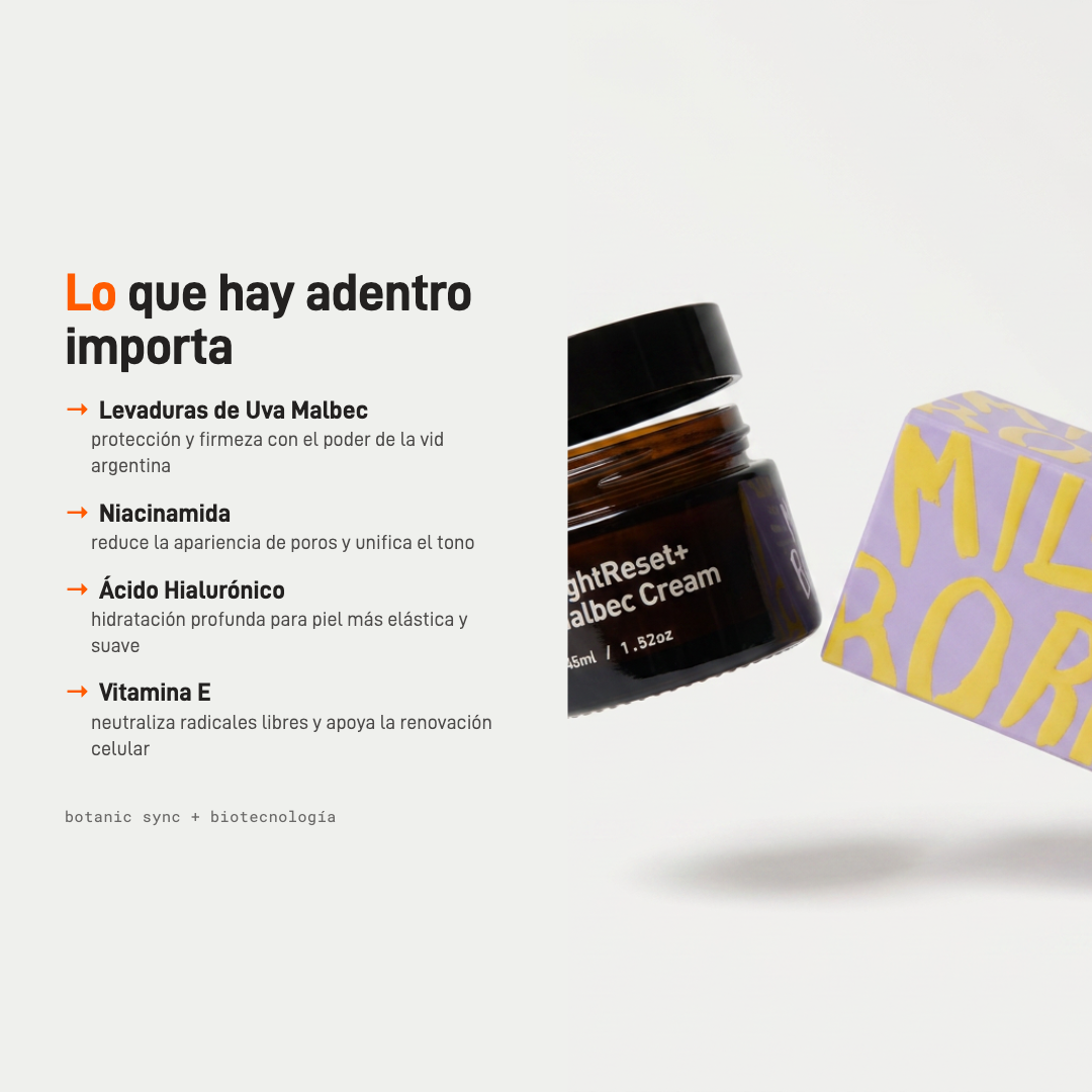 Night Reset Malbec Cream Milaborit - La Beautyneta