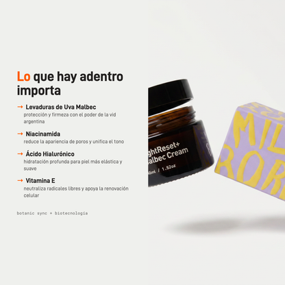 Night Reset Malbec Cream Milaborit - La Beautyneta